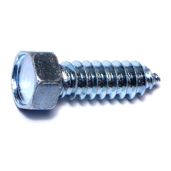 Midwest Fastener Sheet Metal Screw, 3/8" x 1-1/4 in, Zinc Plated Steel Flange Hex Head External Hex Drive, 100 PK 02985 - main